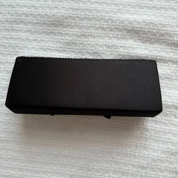 Vintage Whittall & Shon Black Satin with Bow Evening Bag - Picture 2 of 10